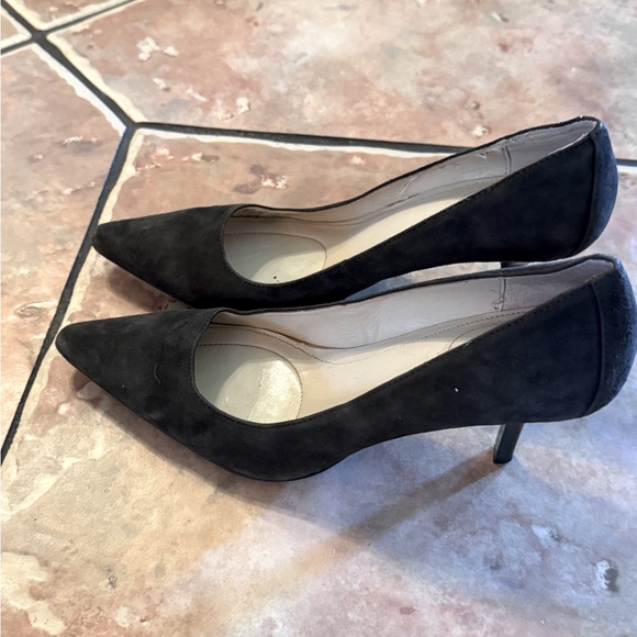 Olive Green Suede Pumps - Picture 1 of 8